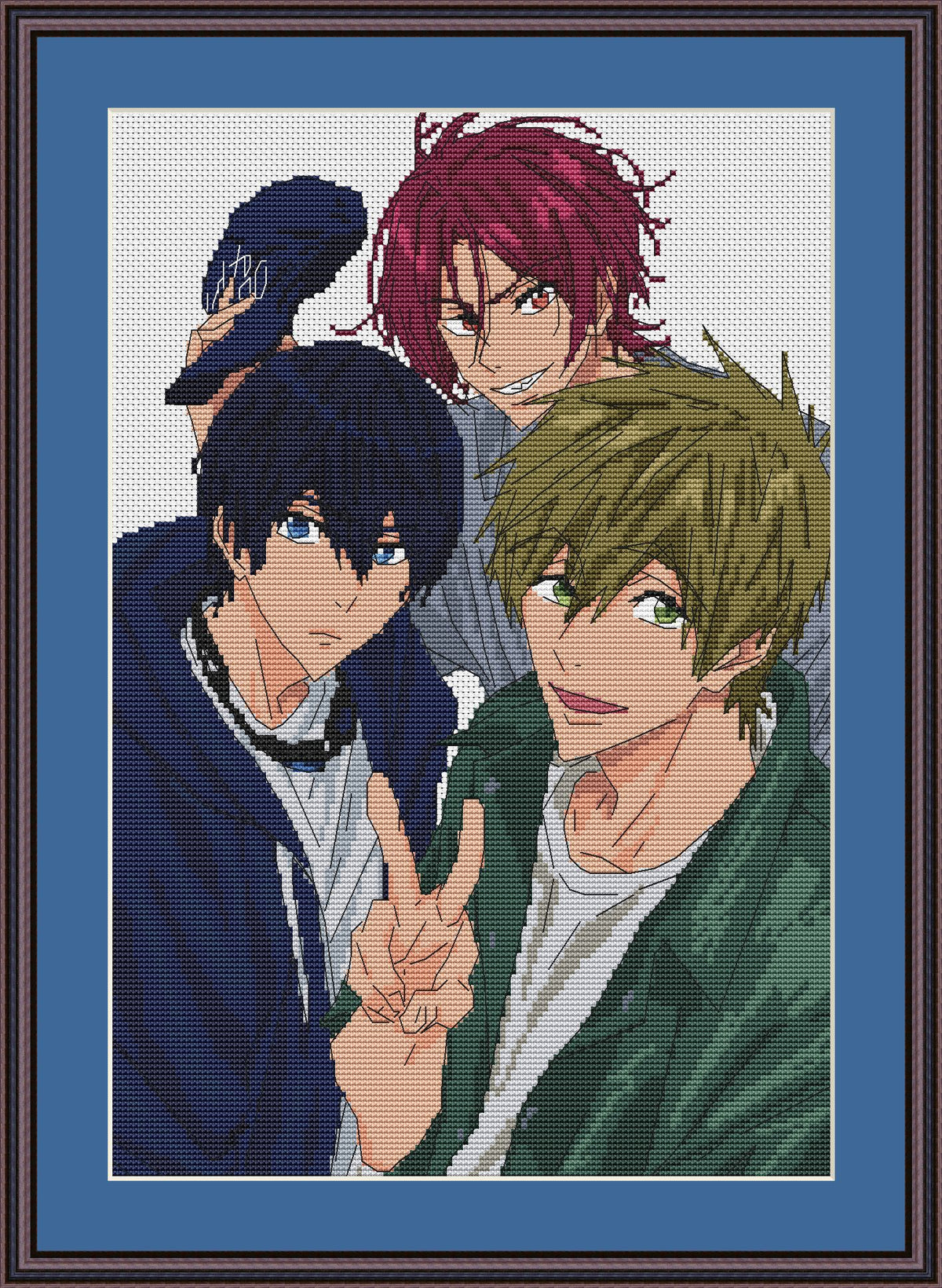 Anime Boy Cross Stitch Pattern Rin Free Digital PDF, XSD Chart Fan Art Design