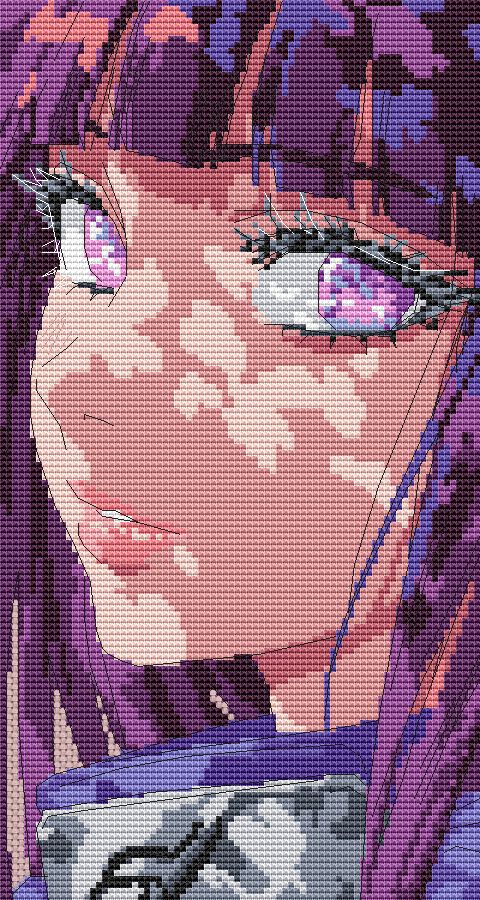 Anime Girl Cross Stitch Pattern Digital PDF,XSD Chart Manga Fan Art