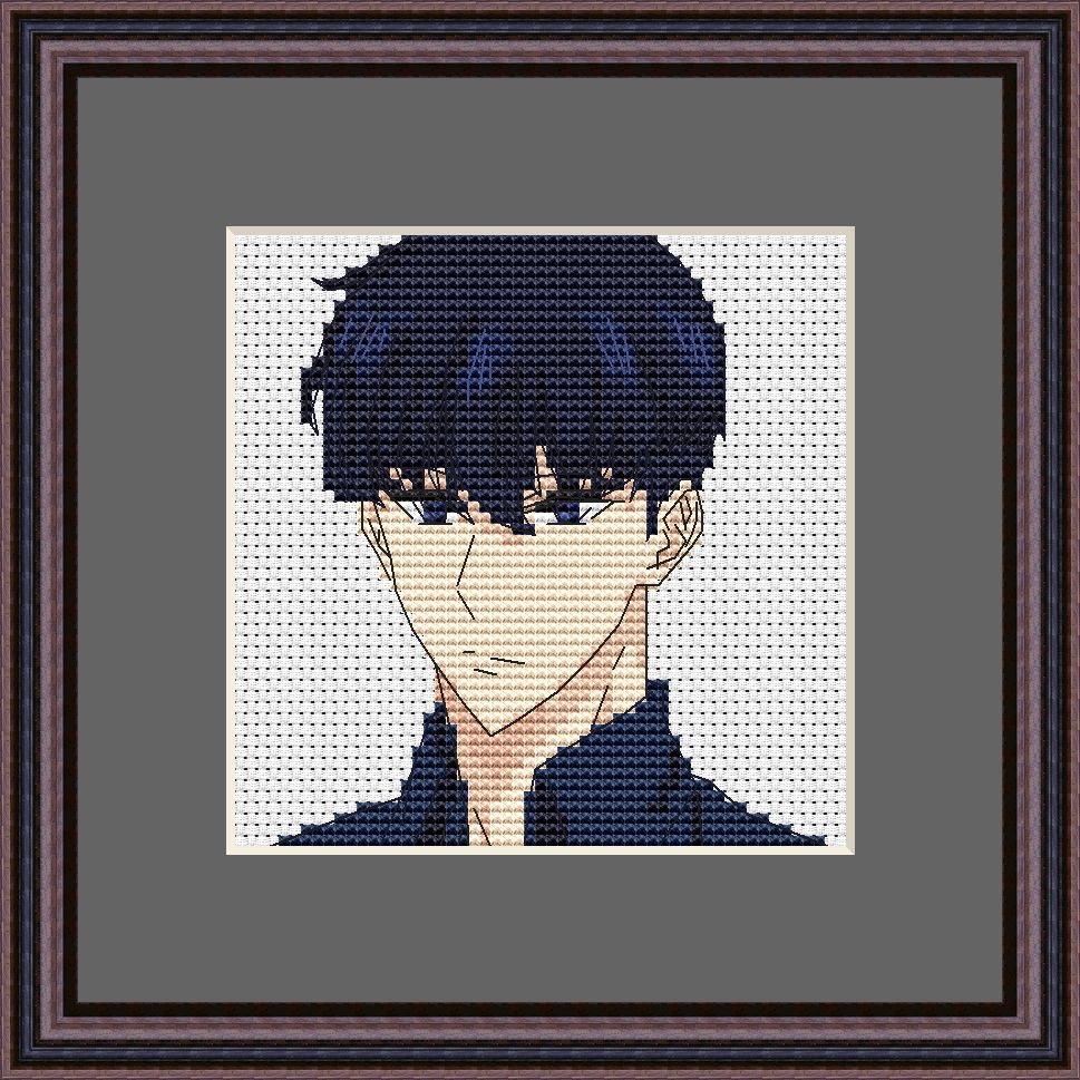 Anime Style Cross Stitch Pattern Digital PDF Chart Manga Fan Art Design Instant Download