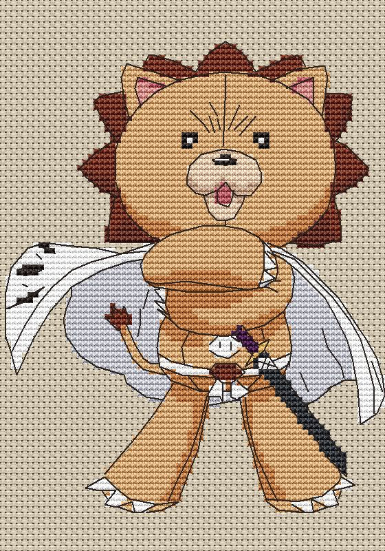 Anime Cross Stitch Pattern Kon Digital PDF Chart Manga Fan Art