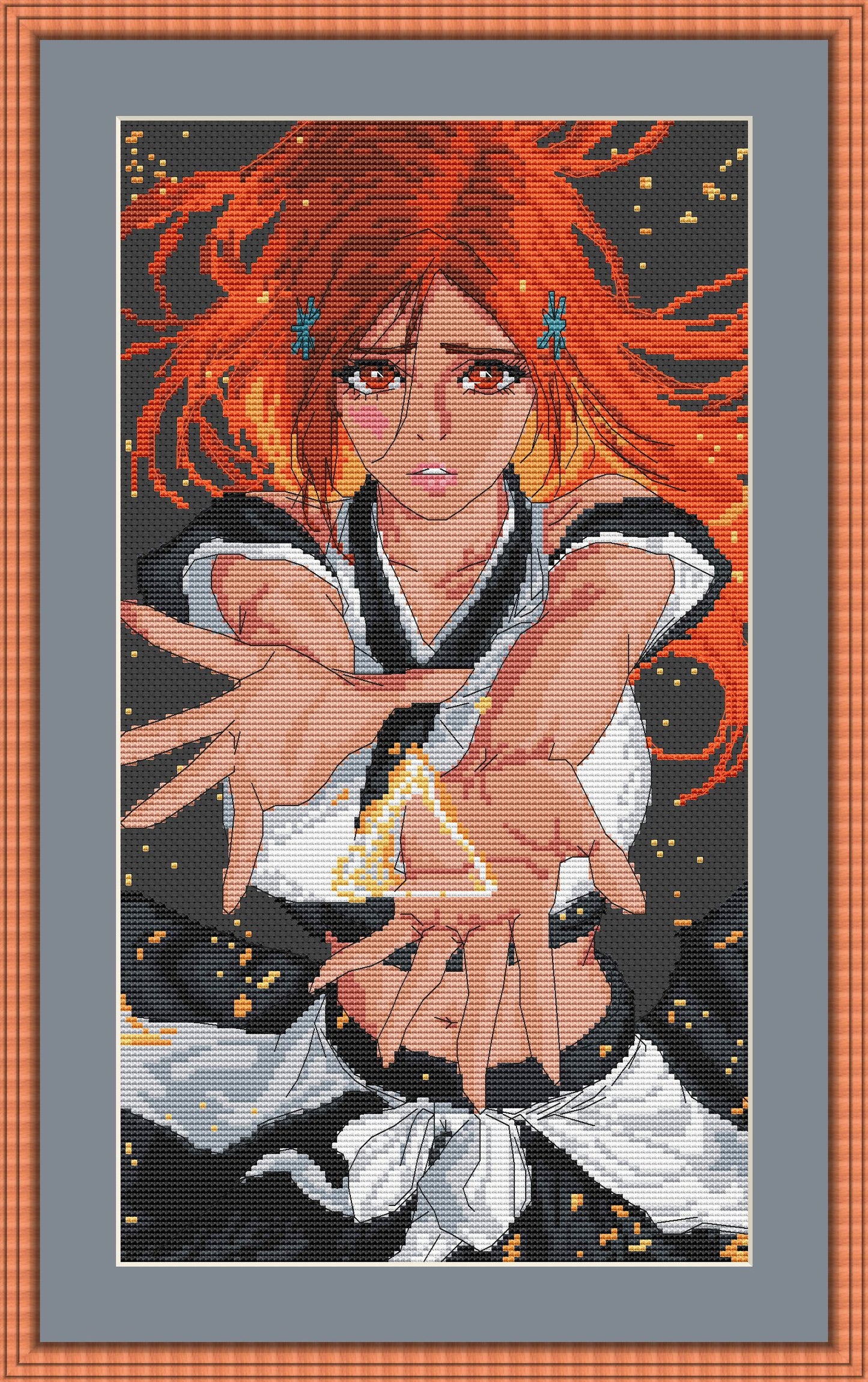 Anime Cross Stitch Pattern Orihime Digital PDF,XSD Chart  Manga Fan Art