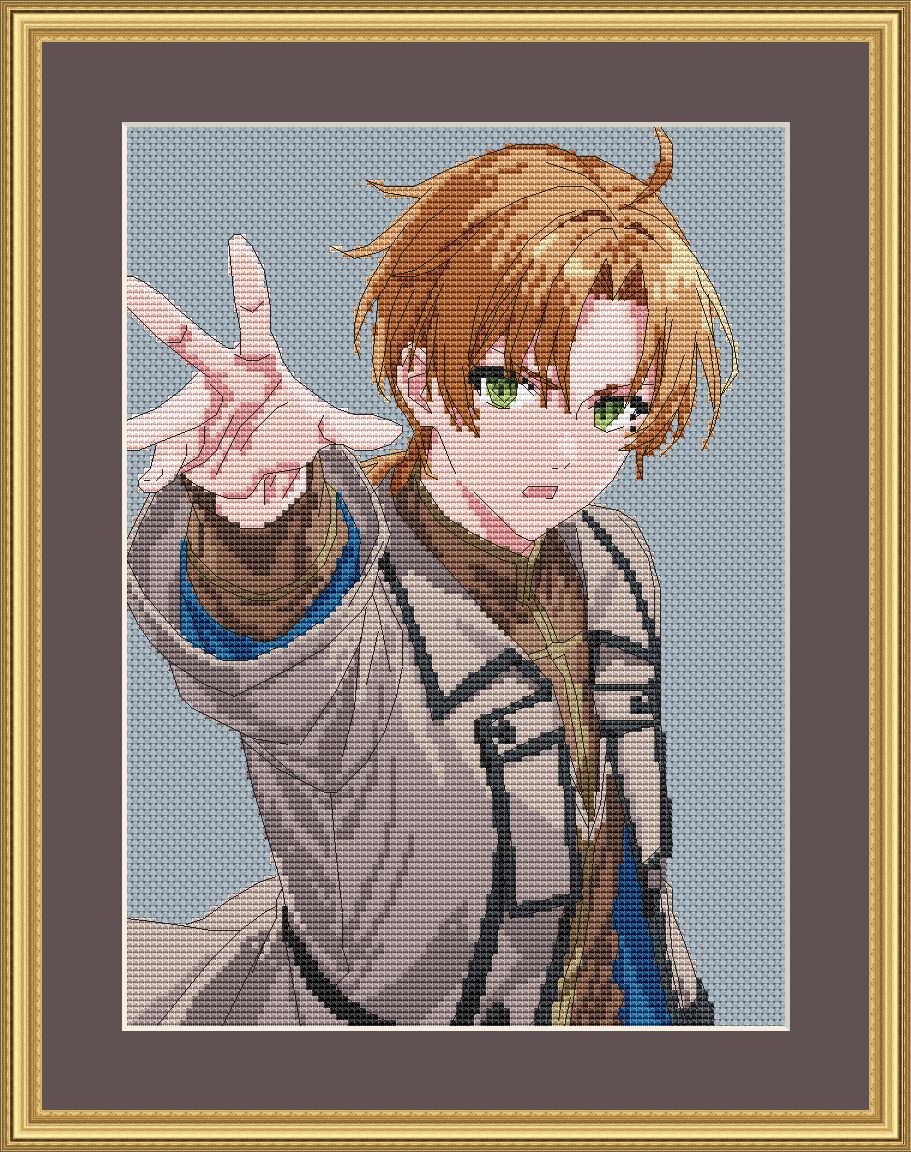 Modèle de point de croix Anime Mao Mao/Jinshi Tableau PDF numérique Création de fan art