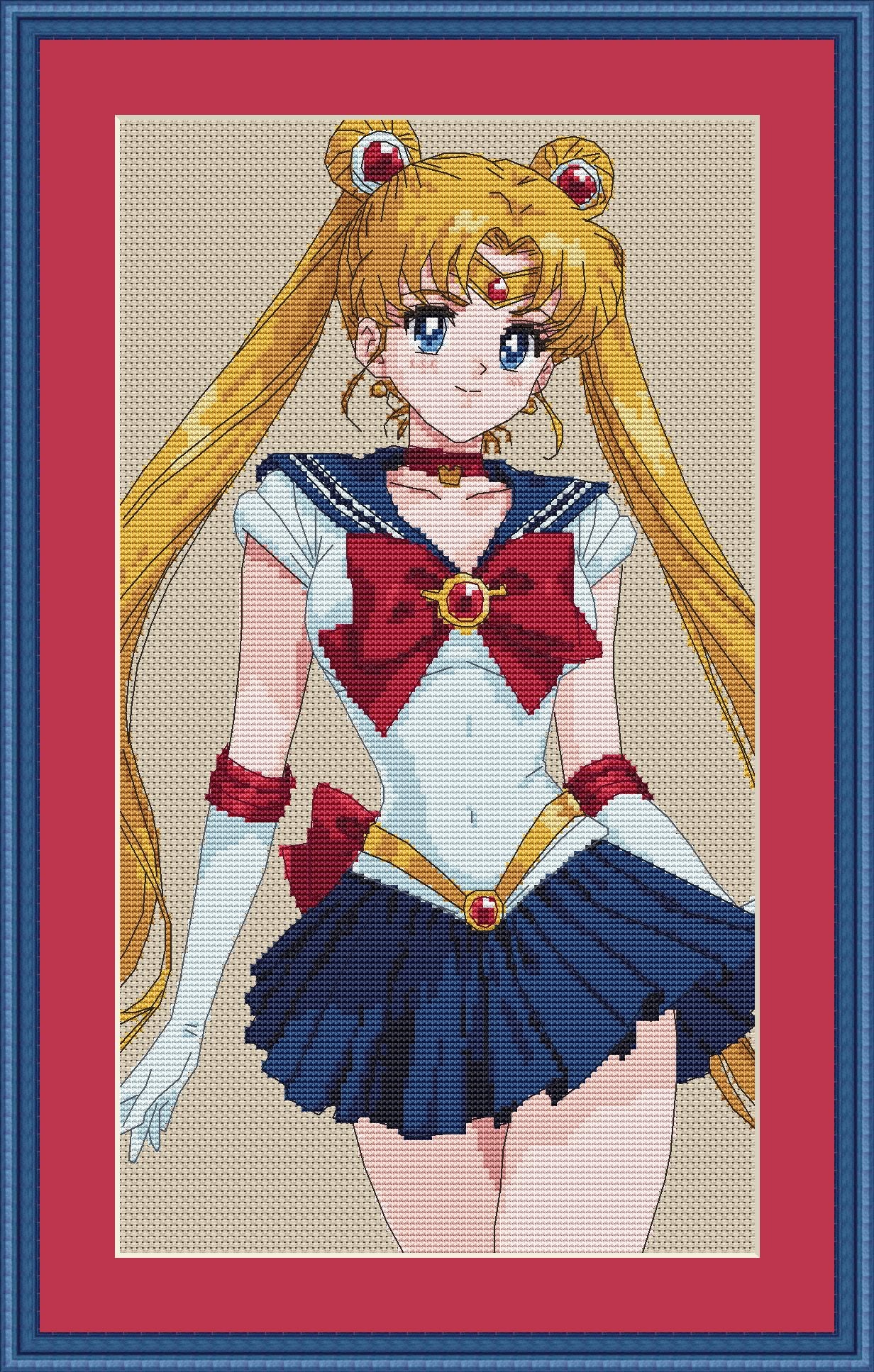 Anime Cross Stitch Pattern SM Digital PDF Chart  Manga Fan Art
