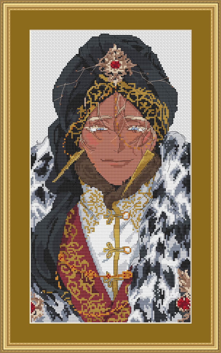 Схема для вишивання хрестиком Шурака, цифровий PDF, формат XSD, дизайн манхви