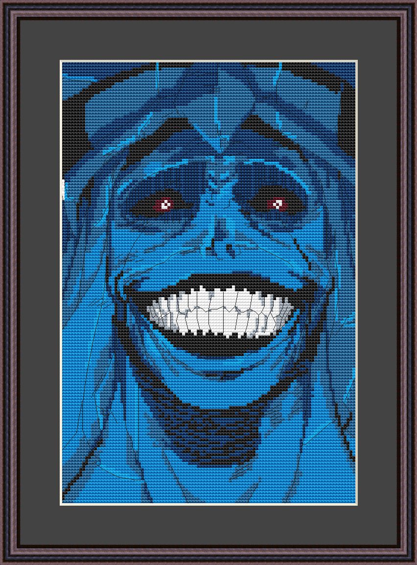 Patron de point de croix de style Anime, PDF numérique, Grille XSD, Design Fan Art Manga