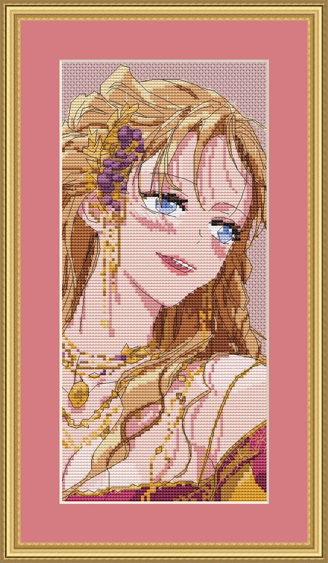 Cross Stitch Pattern Thalia Digital PDF, XSD Chart Art Design